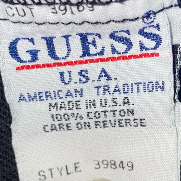 GUESS JEANS jacket black button up 2 chest pockets button cuffs vintage size M - Picture 3 of 13